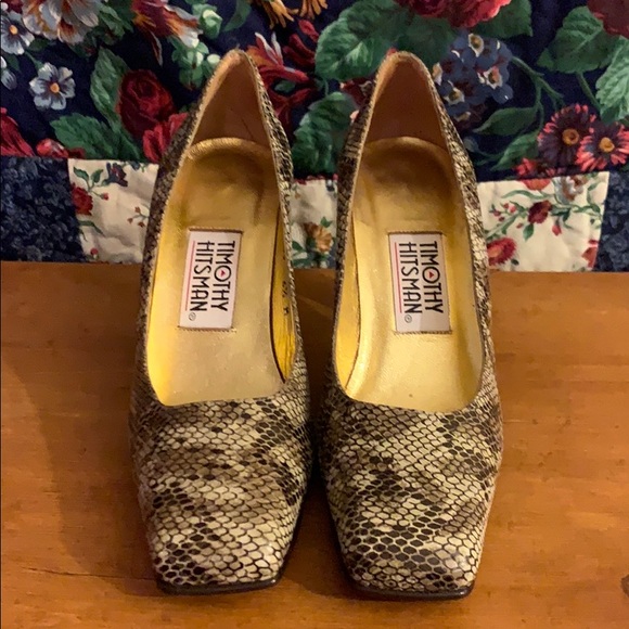 Timothy Hitsman Snakeskin size 6.5 Heels - Picture 2 of 8